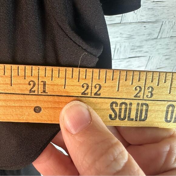 Torrid Black short flutter sleeve with least detail, empire black plus size - Picture 8 of 10